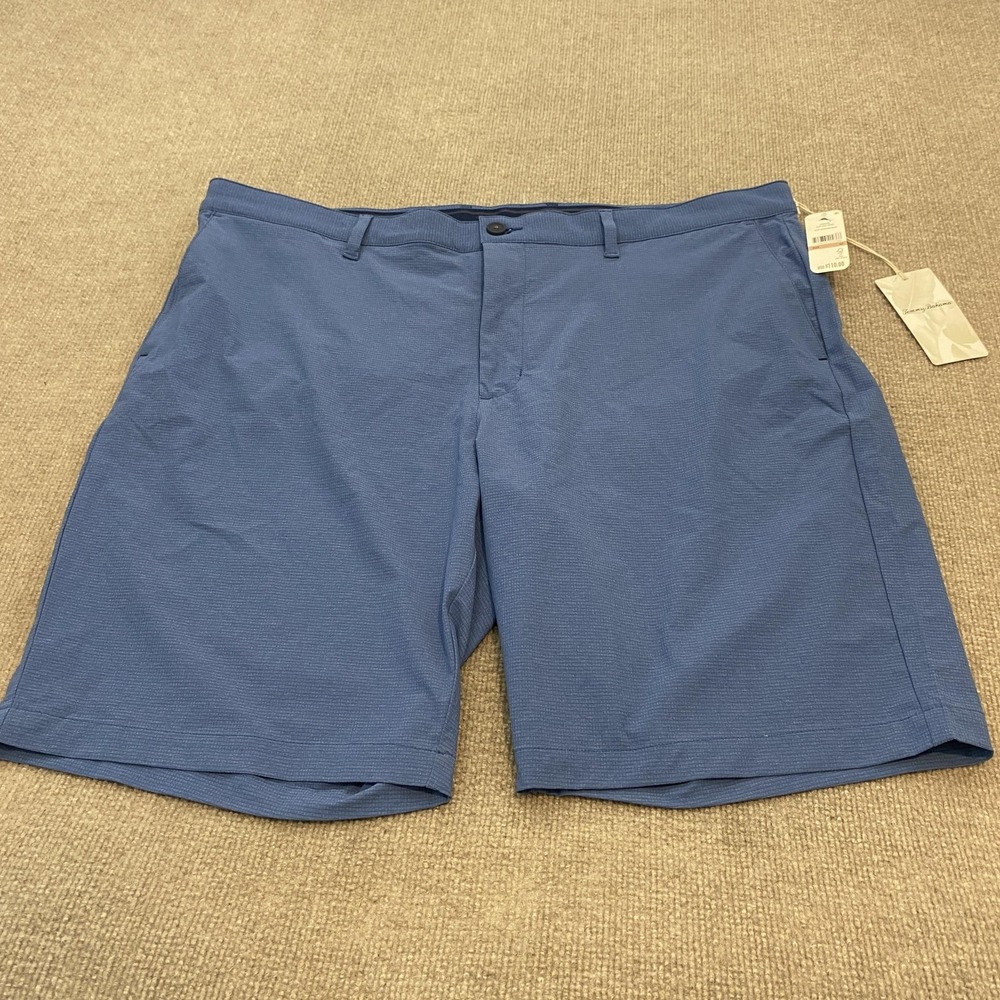 Tommy Bahama Chip Shot Shorts Mens 42 Blue Golf 10" Inch Inseam Stretch UPF 30